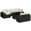 vidaXL 11-dijelni set vrtnih sofa od poliratana s jastucima crni