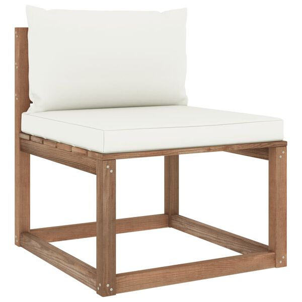 vidaXL 6-dijelna vrtna garnitura od paleta od borovine s jastucima