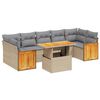 vidaXL 8-dijelni set vrtnih sofa od poliratana s jastucima bež