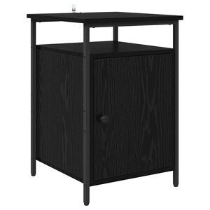 vidaXL Noćni ormar Crni hrast 40 x 42 x 60cm Konstruirano drvo