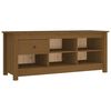vidaXL Ormarić za cipele boja meda 110x38x45,5 cm od masivne borovine