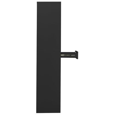 vidaXL Uredski ormarić antracit 90x40x180 cm čelik i kaljeno staklo