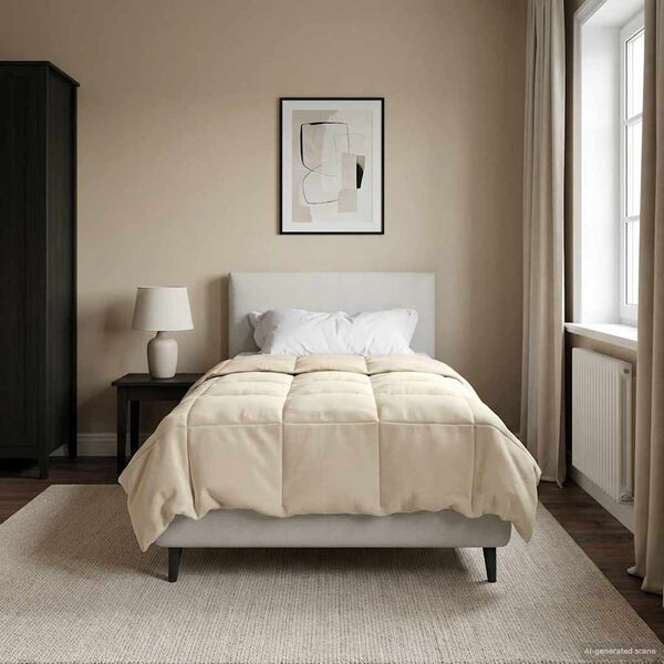 vidaXL Zimska pokrivača &Scaron;onerisan Krema 135 x 200 cm Mikrovlakna