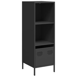 vidaXL Visoka komoda crna 35x39x103,5 cm od čelika