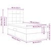 vidaXL Krevet s madracem i skladi&scaron;tem Tamno siva 90 x 190 cm Bar&scaron;un