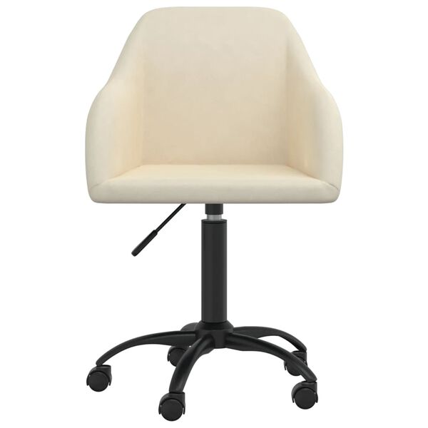 vidaXL Okretna blagovaonska stolica krem bar&scaron;unasta