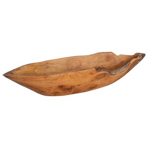 vidaXL Zdjela za voće JEPARA Smeđa boja tikovine 61 x 21 x 11 cm