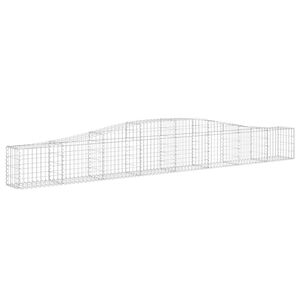 vidaXL Gabionska ko&scaron;ara s lukom 400x30x40/60 cm pocinčano željezo