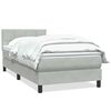 vidaXL Box Spring krevet s madracem svijetlo sivi 80x220 cm samt