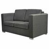 vidaXL Kauč Dvosjed Tkanina Tamno Sivi