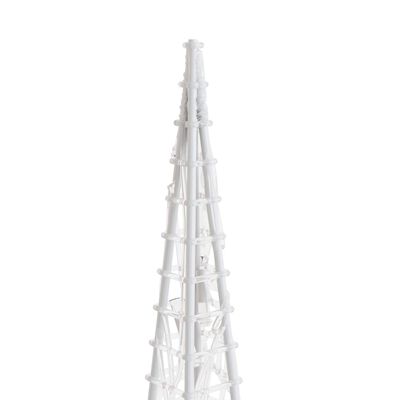 vidaXL Akrilni ukrasni stožac s LED svjetlima topli bijeli 90 cm