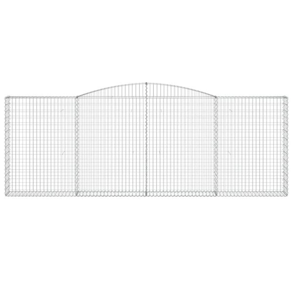 vidaXL Lučne gabionske košare 8 kom 400x30x140/160cm pocinčano željezo