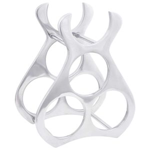 vidaXL Stalak za vino Srebrno 32 x 14 x 37.5 cm Aluminij