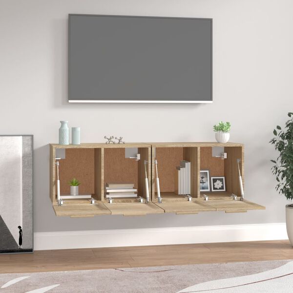 vidaXL Zidni ormarići 2 kom boja hrasta sonome 60x36,5x35 cm drveni