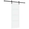 vidaXL Klizna vrata 78 x 211 cm Konstruirano drvo Bijela i crna