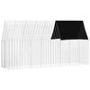 vidaXL Kavez za zečeve Srebrna 400 x 100 x 210 cm Pocinčani čelik