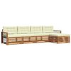 vidaXL Set vanjskih sofa 5 kom. Prirodna i krem