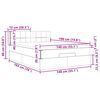 vidaXL Otomanski krevet s madracem tamnosivi 140x190 cm bar&scaron;unasti
