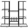 vidaXL Stalak za cvijeće 94,5 x 25 x 89 cm crni željezni