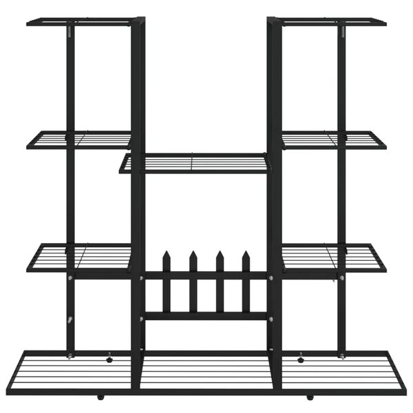 vidaXL Stalak za cvijeće 94,5 x 25 x 89 cm crni željezni