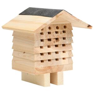314814 vidaXL Bee Hotel Solid Firwood 22x20x20 cm