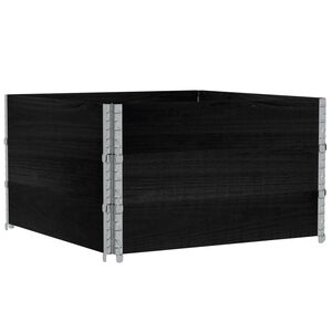 vidaXL Vrtna sadilica crna 100x100 cm od masivne borovine