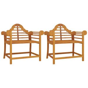 vidaXL Vrtne stolice 2 kom 91 x 62 x 94 cm od masivne tikovine