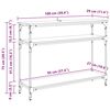 vidaXL Konzolna stolica Crni hrast 100 x 29 x 75 cm Konstruirano drvo