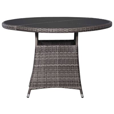 vidaXL Vrtni stol sivi 110 x 74 cm od poliratana