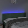 vidaXL LED uzglavlje tamnozeleno 147x16x78/88 cm bar&scaron;unasto