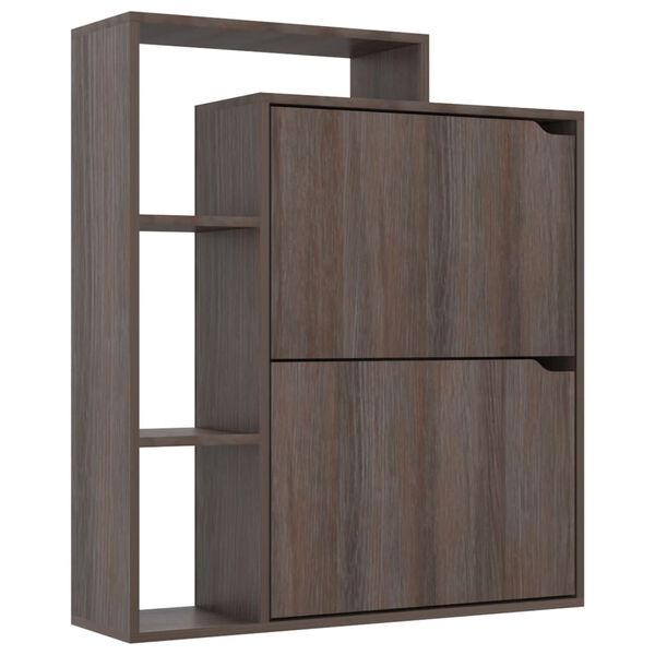 vidaXL Ormarić za cipele boja sivog hrasta 79,5x24x90,5 cm od iverice