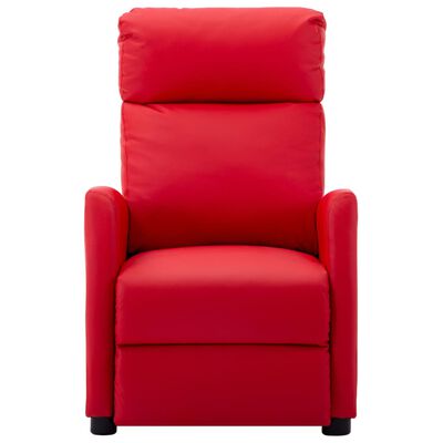 vidaXL Električna masažna fotelja crvena od umjetna koža
