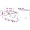 vidaXL Krevetna konstrukcija Crni hrast 90 x 190 cm Čvrsto borovo drvo