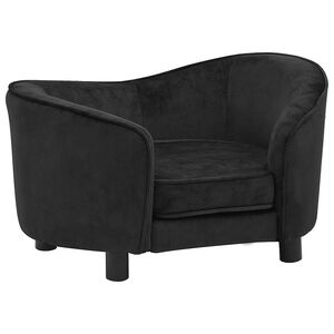 vidaXL Sofa za pse crna 69 x 49 x 40 cm pli&scaron;ana