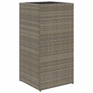 vidaXL Vrtna sadilica siva 40 x 40 x 80 cm od poliratana