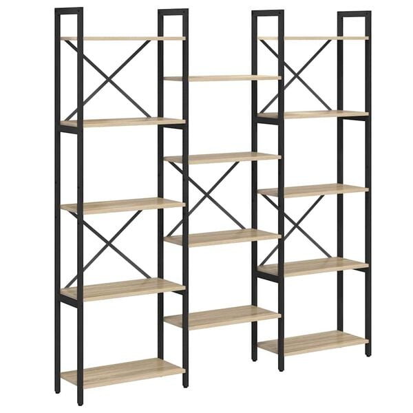 vidaXL Polica Sonoma hrast 156 x 25 x 167 cm Konstruirano drvo