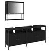 vidaXL Set namje&scaron;taja za kupaonicu 3 kom. Crna 80 x 30 x 60 cm