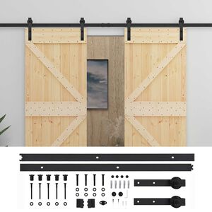 vidaXL Klizna vrata 2 kom. 80 x 210 cm Masivna borovina