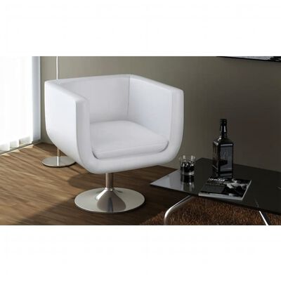 vidaXL Barske stolice od umjetne kože 2 kom bijele