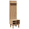 vidaXL Element za predsoblje OTTA 50 x 40 x 160 cm od masivne borovine