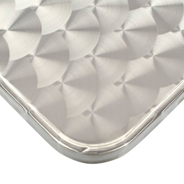 vidaXL Vrtni stol srebrni 80 x 80 x 70 cm aluminijski