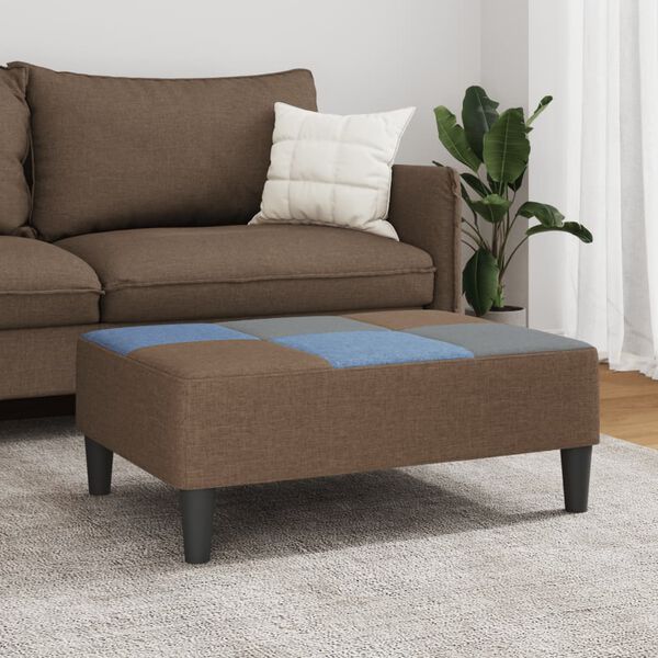 vidaXL Tabure s patchworkom crni 77x55x31 cm od tkanine