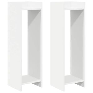 vidaXL Stalak za biljke Bijeli 30 x 30 x 100 cm Konstrukcijsko drvo