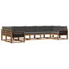vidaXL Set vanjskih sofa 7 kom. Prirodna i antracit