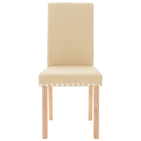 vidaXL Blagovaonske stolice od tkanine 2 kom krem