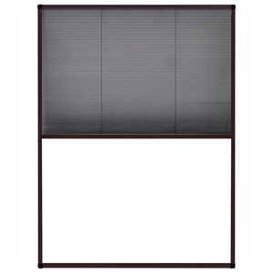 vidaXL Zaslon protiv insekata za prozore aluminijski smeđi 60 x 80 cm