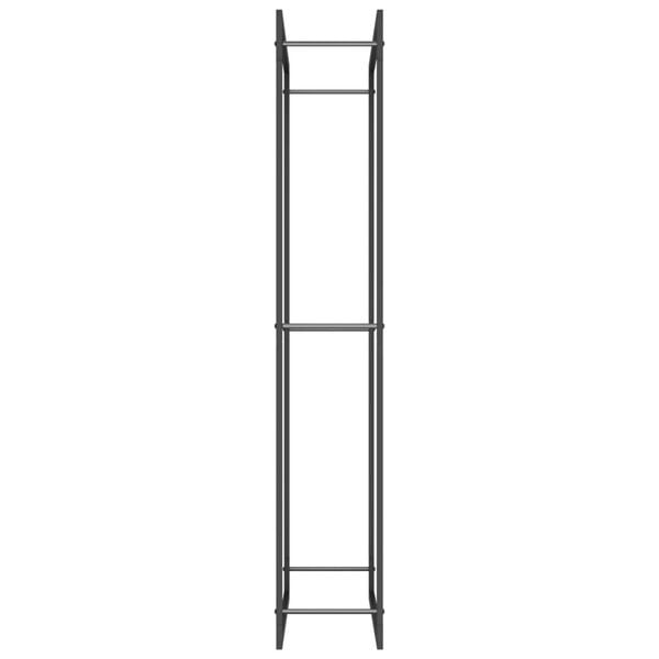 vidaXL Stalak za drva za ogrjev mat crni 80x28x154 cm čelik