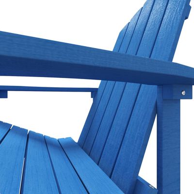 vidaXL Vrtna stolica Adirondack s osloncem za noge HDPE boja vode