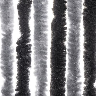 vidaXL Zastor protiv muha sivo-crni 100 x 220 cm od šenila