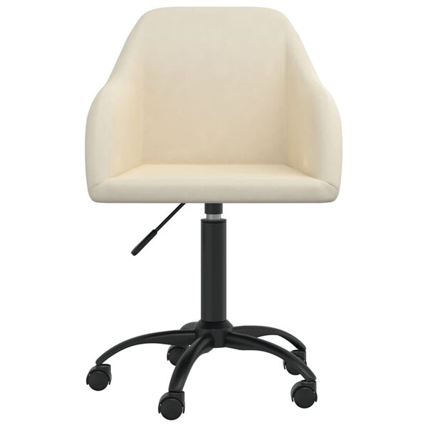 vidaXL Okretne blagovaonske stolice 2 kom krem bar&scaron;unaste